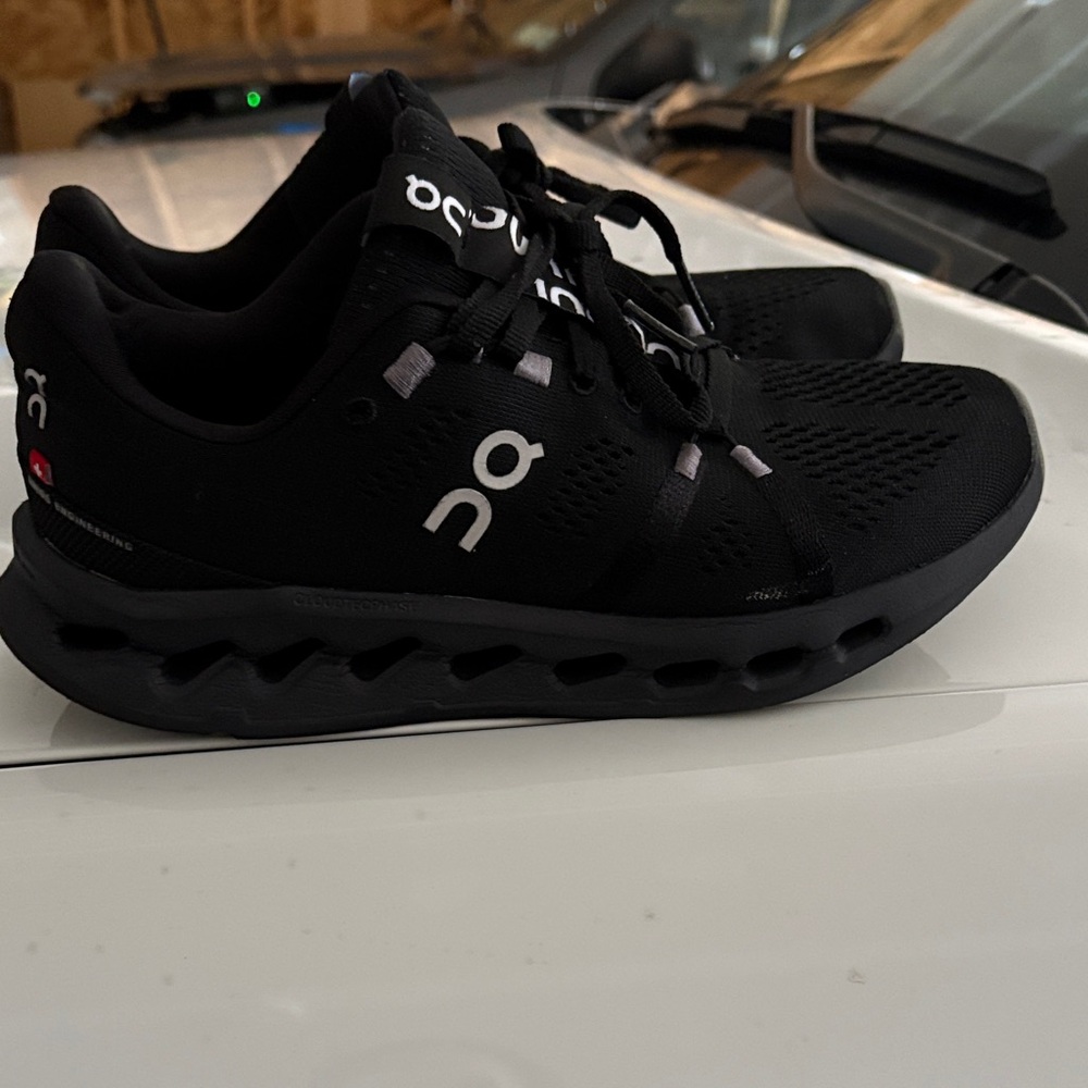 On Running Black and White Athletic Sneakers